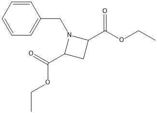 2,4-diethyl 1-benzylazetidine-2,4-dicarboxylate Struktur