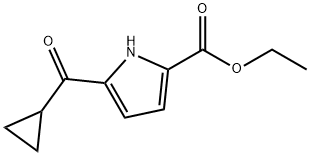 ethyl 5-(cyclopropanecarbonyl)-1H-pyrrole-2-carboxylate Struktur