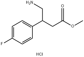 4-Amino-3-(4-fluorophenyl)butyric acid methyl ester hydrochloride Struktur