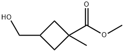 methyl 3-(hydroxymethyl)-1-methylcyclobutane-1-carboxylate Struktur