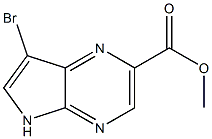 methyl 7-bromo-5H-pyrrolo[2,3-b]pyrazine-2-carboxylate Struktur