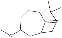 Bicyclo[4.3.1]decane,3-methoxy-7,7-dimethyl-10-methylene- Struktur