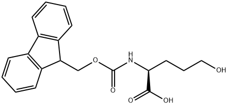 (2S)-2-({[(9H-fluoren-9-yl)methoxy]carbonyl}amino)-5-hydroxypentanoic acid Struktur