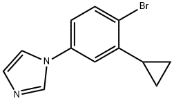 1-(4-bromo-3-cyclopropylphenyl)-1H-imidazole Struktur