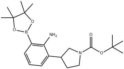 2-Amino-3-(N-Boc-pyrrolidin-3-yl)phenylboronic acid pinacol ester Struktur