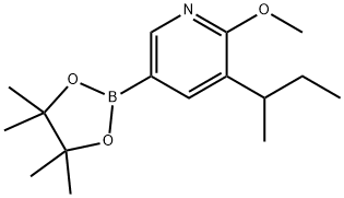 5-(sec-Butyl)-6-methoxypyridine-3-boronic acid pinacol ester Struktur