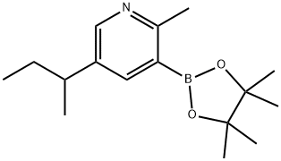 2-Methyl-5-(sec-butyl)pyridine-3-boronic acid pinacol ester Struktur