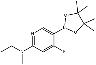 4-Fluoro-2-(methylethylamino)pyridine-5-boronic acid pinacol ester Struktur