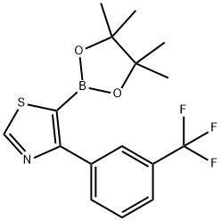 4-(3-Trifluoromethylphenyl)thiazole-5-boronic acid pinacol ester Struktur