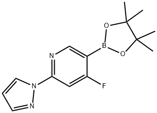 4-Fluoro-2-(1H-pyrazol-1-yl)pyridine-5-boronic acid pinacol ester Struktur