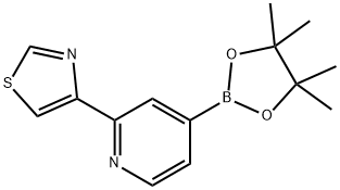 4-(4-(4,4,5,5-tetramethyl-1,3,2-dioxaborolan-2-yl)pyridin-2-yl)thiazole Struktur