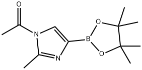 2-METHYL-N-ACETYL-IMIDAZOLE-4-BORONIC ACID PINACOL ESTER Struktur