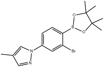 2-Bromo-4-(4-methyl-1H-pyrazol-1-yl)phenylboronic acid pinacol ester Struktur