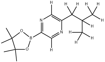 [5-(iso-Butyl)pyrazine-d11]-2-boronic acid pinacol ester Struktur