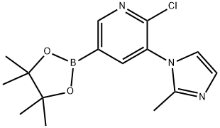 6-Chloro-5-(2-methylimidazol-1-yl)pyridine-3-boronic acid pinacol ester Struktur