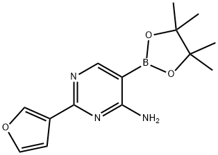 4-Amino-2-(3-furyl)pyrimidine-5-boronic acid pinacol ester Struktur