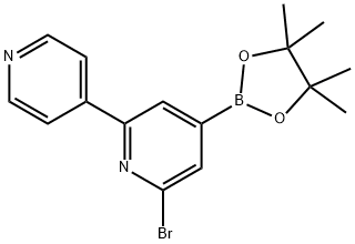 2-Bromo-6-(4-pyridyl)pyridine-4-boronic acid pinacol ester Struktur