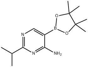 4-Amino-2-(iso-propyl)pyrimidine-5-boronic acid pinacol ester Struktur