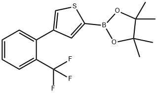 4-(2-Trifluoromethylphenyl)thiophene-2-boronic acid pinacol ester Struktur