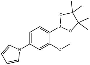 2-Methoxy-4-(1H-pyrrol-1-yl)phenylboronic acid pinacol ester Struktur