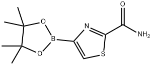 2-Carbamoylthiazole-4-boronic acid pinacol ester Struktur