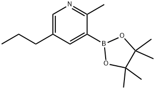 2-Methyl-5-(n-propyl)pyridine-3-boronic acid pinacol ester Struktur