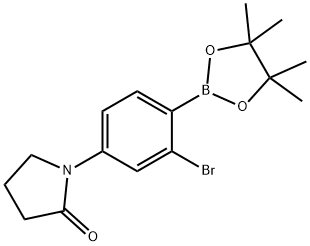 1-[4-(TETRAMETHYL-1,3,2-DIOXABOROLAN-2-YL)-3-BROMOPHENYL]PYRROLIDIN-2-ONE Struktur