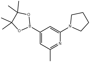 2-Methyl-6-(pyrrolidino)pyridine-4-boronic acid pinacol ester Struktur