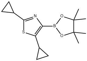 2,5-Dicyclopropylthiazole-4-boronic acid pinacol ester Struktur