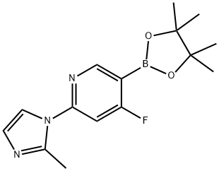 4-Fluoro-2-(2-methylimidazol-1-yl)pyridine-5-boronic acid pinacol ester Struktur