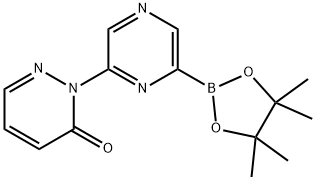 2-(6-(4,4,5,5-tetramethyl-1,3,2-dioxaborolan-2-yl)pyrazin-2-yl)pyridazin-3(2H)-one Struktur