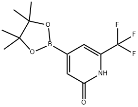 2-Hydroxy-6-trifluoromethylpyridine-4-boronic acid pinacol ester Struktur