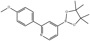 2-(4-methoxyphenyl)-4-(4,4,5,5-tetramethyl-1,3,2-dioxaborolan-2-yl)pyridine Struktur