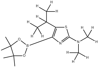 [5-(iso-Propyl)-2-dimethylamino-d13]-thiazole-4-boronic acid pinacol ester Struktur