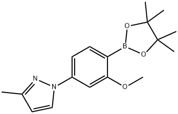 2-Methoxy-4-(3-methyl-1H-pyrazol-1-yl)phenylboronic acid pinacol ester Struktur