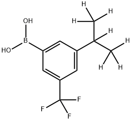 3-(Trifluoromethyl)-5-(iso-propyl-d7)-phenylboronic acid Struktur