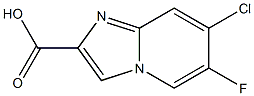 7-chloro-6-fluoro-imidazo[1,2-a]pyridine-2-carboxylic acid Struktur