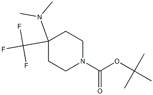 tert-butyl 4-(dimethylamino)-4-(trifluoromethyl)piperidine-1-carboxylate Struktur