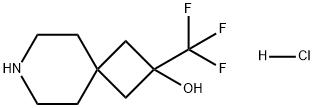 7-Azaspiro[3.5]nonan-2-ol, 2-(trifluoromethyl)-, hydrochloride (1:1) Struktur