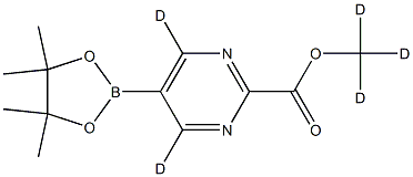 methyl-d3 5-(4,4,5,5-tetramethyl-1,3,2-dioxaborolan-2-yl)pyrimidine-2-carboxylate-4,6-d2 Struktur