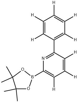 2-(phenyl-d5)-6-(4,4,5,5-tetramethyl-1,3,2-dioxaborolan-2-yl)pyridine-3,4,5-d3 Struktur