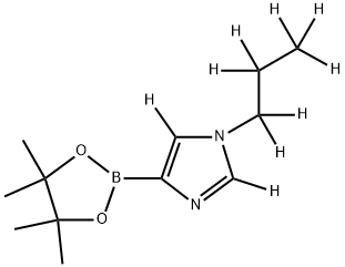 1-(propyl-d7)-4-(4,4,5,5-tetramethyl-1,3,2-dioxaborolan-2-yl)-1H-imidazole-2,5-d2 Struktur