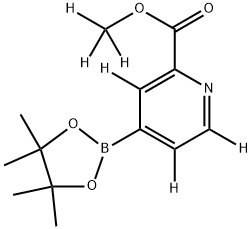 methyl-d3 4-(4,4,5,5-tetramethyl-1,3,2-dioxaborolan-2-yl)picolinate-3,5,6-d3 Struktur