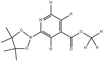 methyl-d3 2-(4,4,5,5-tetramethyl-1,3,2-dioxaborolan-2-yl)isonicotinate-3,5,6-d3 Struktur