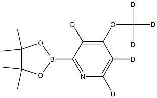 4-(methoxy-d3)-2-(4,4,5,5-tetramethyl-1,3,2-dioxaborolan-2-yl)pyridine-3,5,6-d3 Struktur