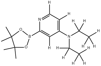 N,N-bis(ethyl-d5)-2-(4,4,5,5-tetramethyl-1,3,2-dioxaborolan-2-yl)pyridin-4-amine-3,5,6-d3 Struktur