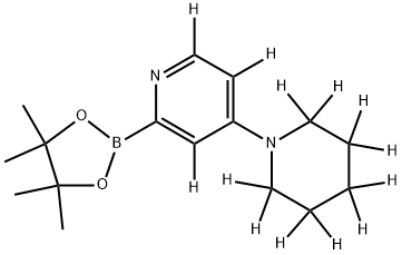 4-(piperidin-1-yl-d10)-2-(4,4,5,5-tetramethyl-1,3,2-dioxaborolan-2-yl)pyridine-3,5,6-d3 Struktur