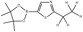 2-(ethyl-d5)-5-(4,4,5,5-tetramethyl-1,3,2-dioxaborolan-2-yl)thiazole Struktur