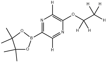 2-(ethoxy-d5)-5-(4,4,5,5-tetramethyl-1,3,2-dioxaborolan-2-yl)pyrazine-3,6-d2 Struktur