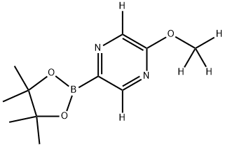 2-(methoxy-d3)-5-(4,4,5,5-tetramethyl-1,3,2-dioxaborolan-2-yl)pyrazine-3,6-d2 Struktur